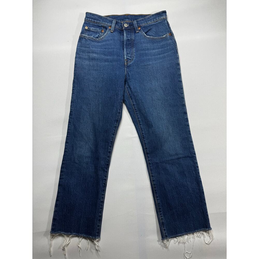 Levi's 501 Women's Straight‎ Leg Button Fly Blue  Jeans - Size 26x30 (27x25)*